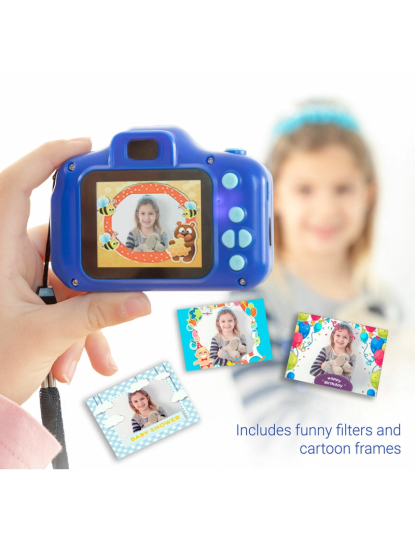 imagem de Câmara Digital Infantil Recarregável com Jogos Kiddak InnovaGoods4