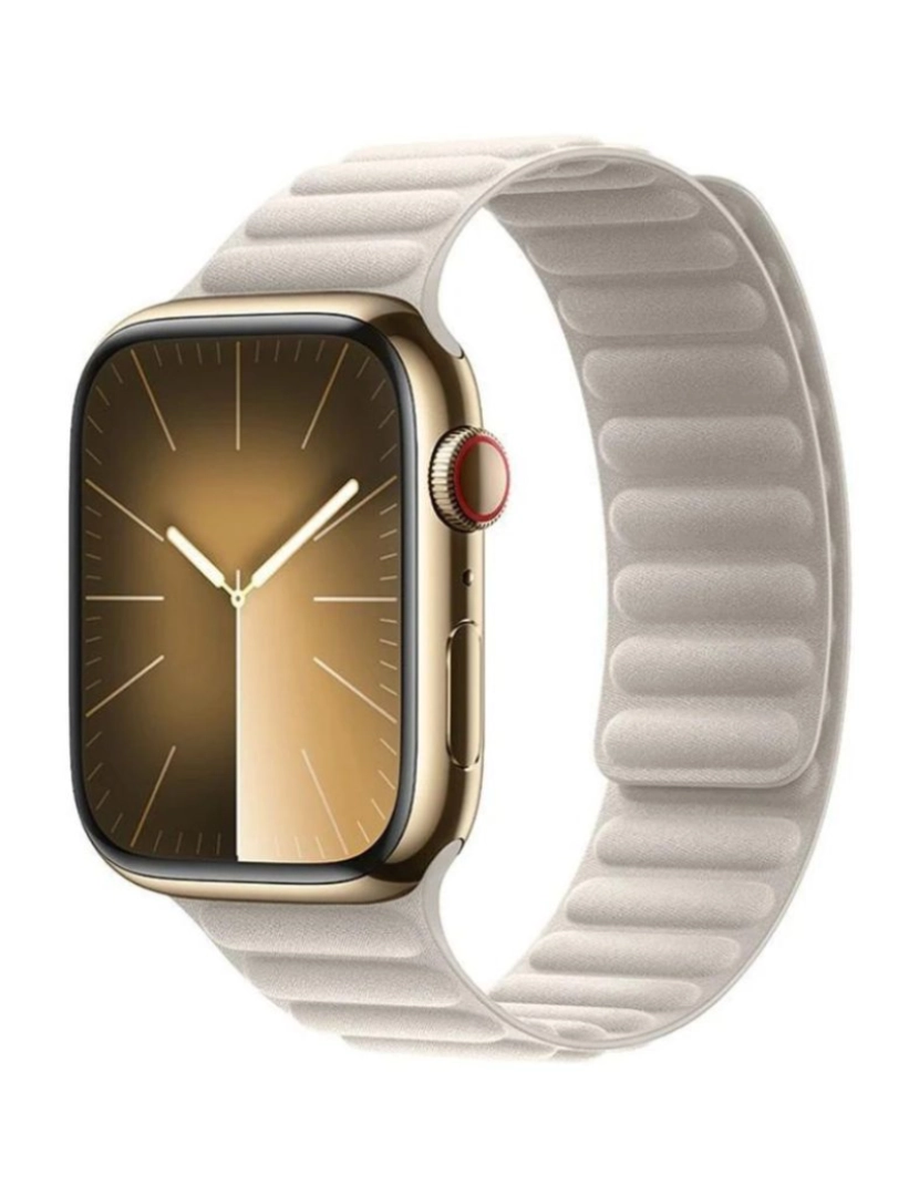 Antiimpacto! - Bracelete elos magnética em tecido para Apple Watch Series 4 44mm Luz das Estrelas