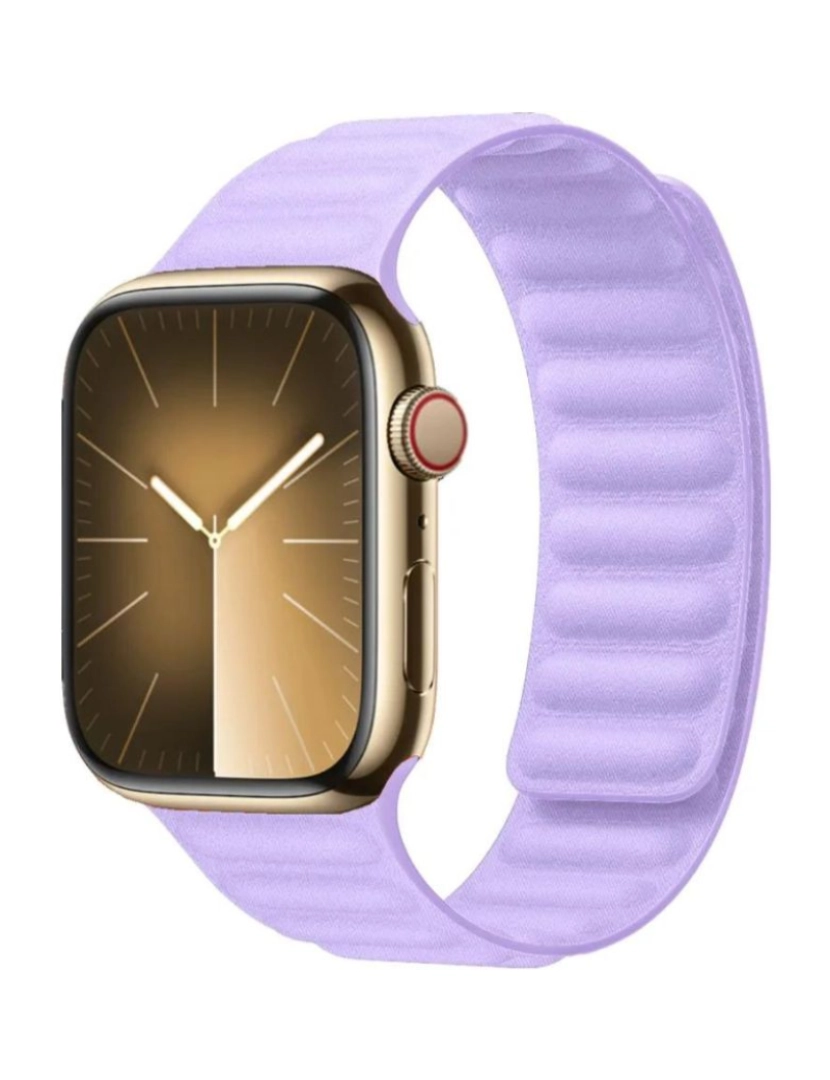 Antiimpacto! - Bracelete elos magnética em tecido para Apple Watch Series 3 38mm Roxo claro