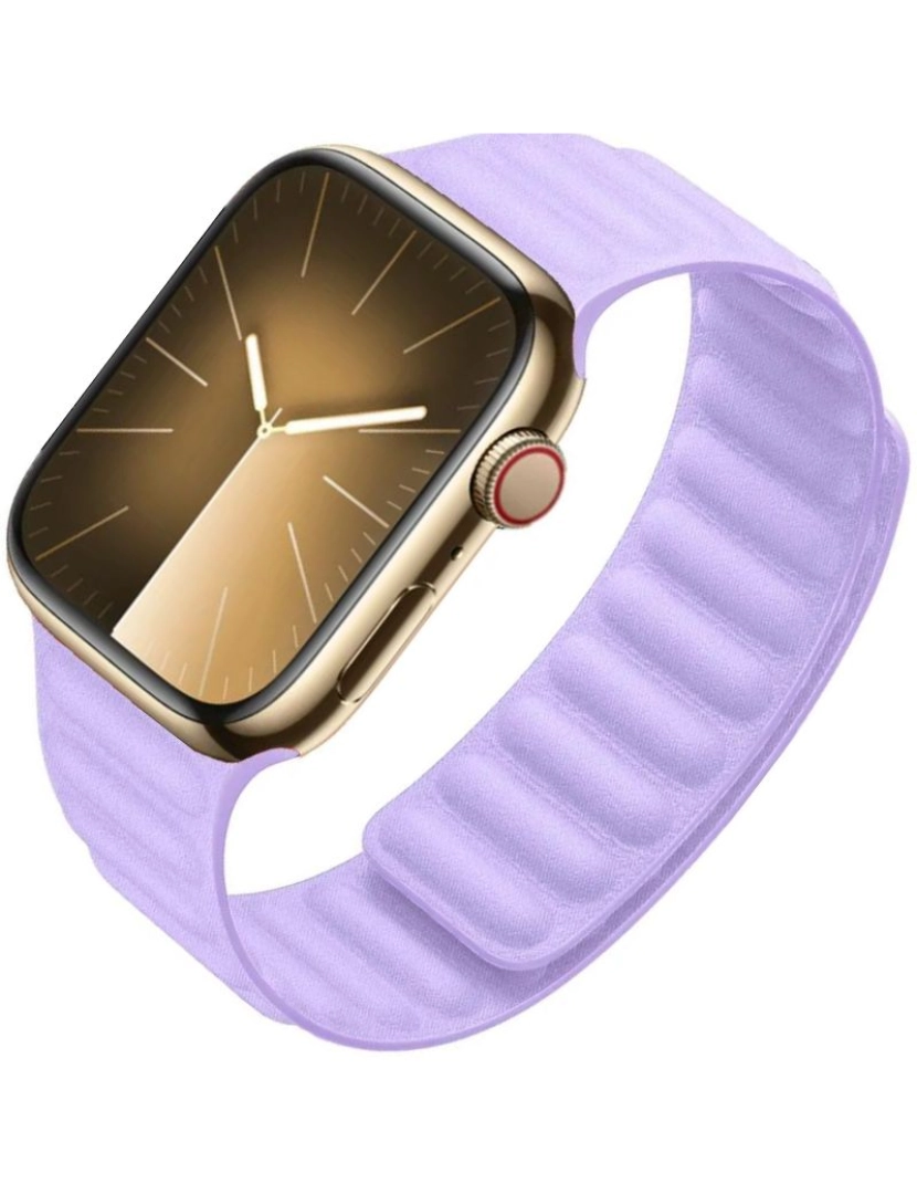 imagem de Bracelete elos magnética em tecido para Apple Watch Series 3 38mm Roxo claro2