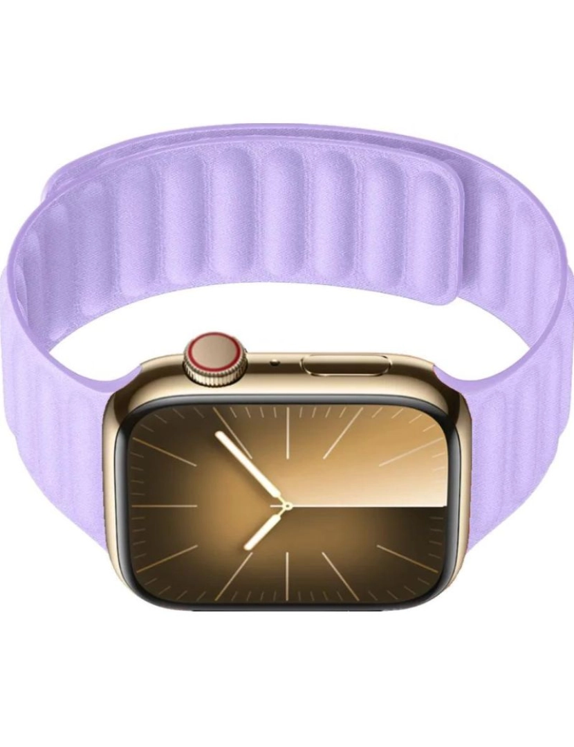 imagem de Bracelete elos magnética em tecido para Apple Watch Series 3 38mm Roxo claro3