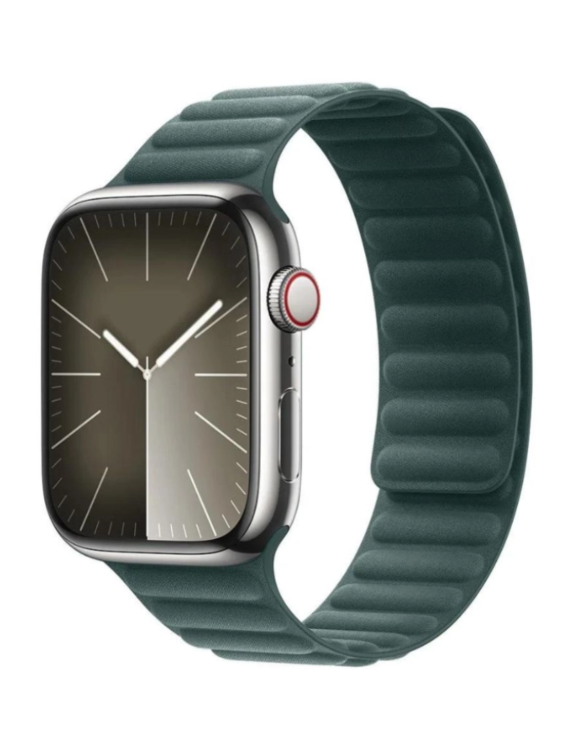 Antiimpacto! - Bracelete elos magnética em tecido para Apple Watch Series 3 38mm Verde