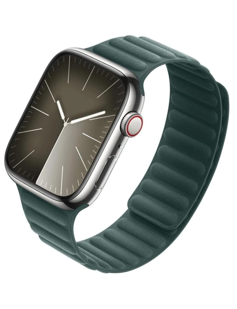 imagem de Bracelete elos magnética em tecido para Apple Watch Series 3 38mm Verde2