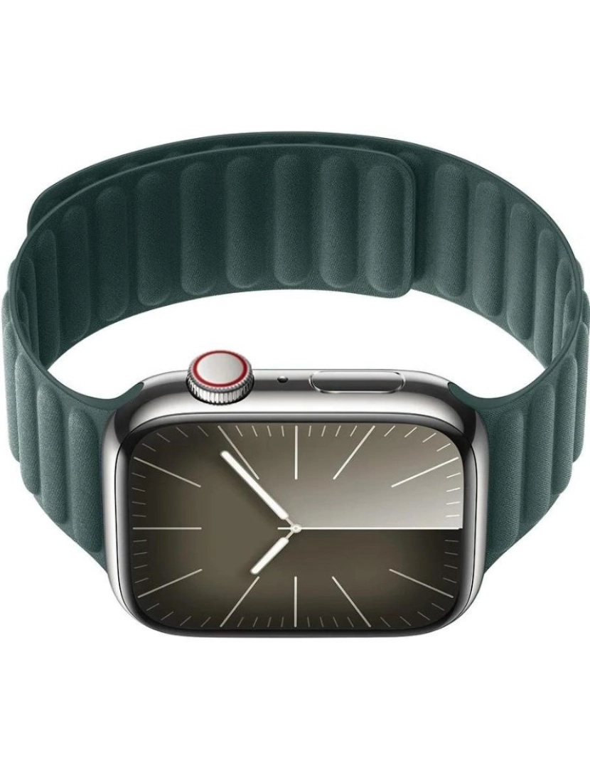 imagem de Bracelete elos magnética em tecido para Apple Watch Series 3 38mm Verde3