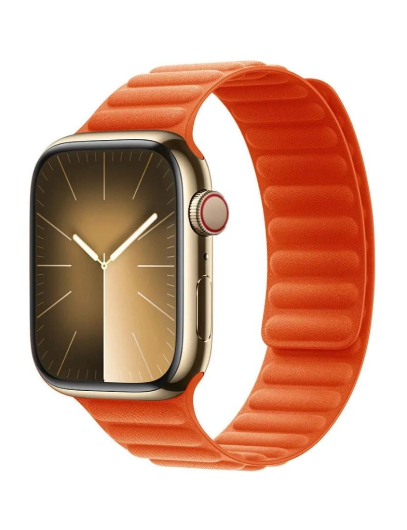 Antiimpacto! - Bracelete elos magnética em tecido para Apple Watch Series 4 40mm Laranja