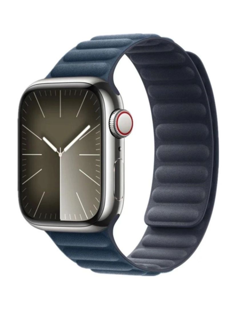 Antiimpacto! - Bracelete elos magnética em tecido para Apple Watch Series 4 44mm Azul escuro