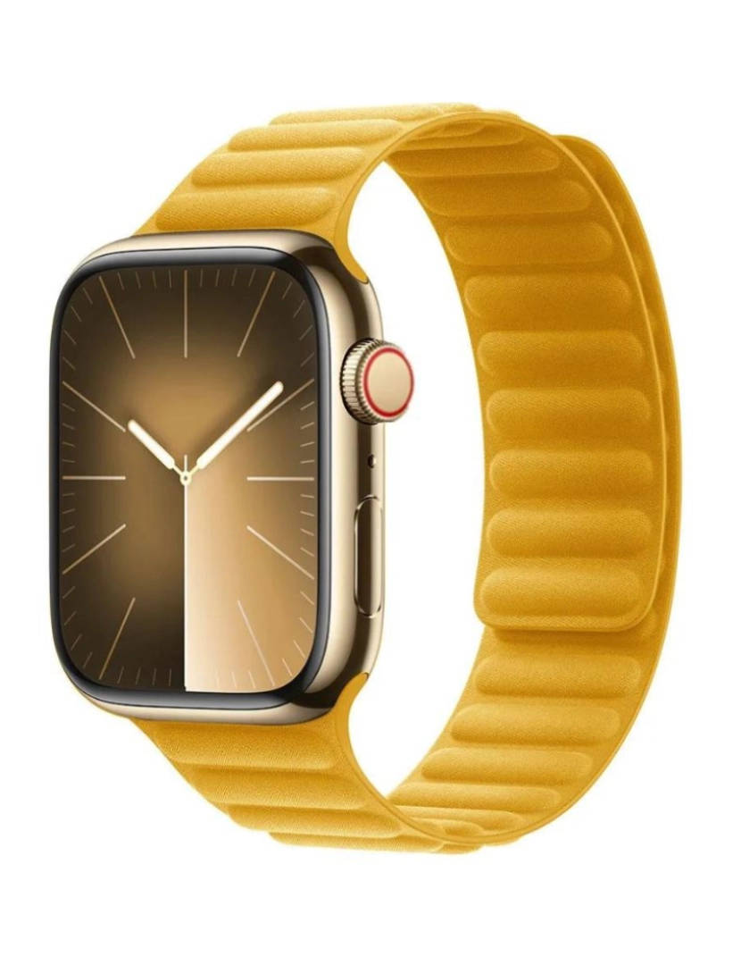 Antiimpacto! - Bracelete elos magnética em tecido para Apple Watch Series 5 40mm Amarelo