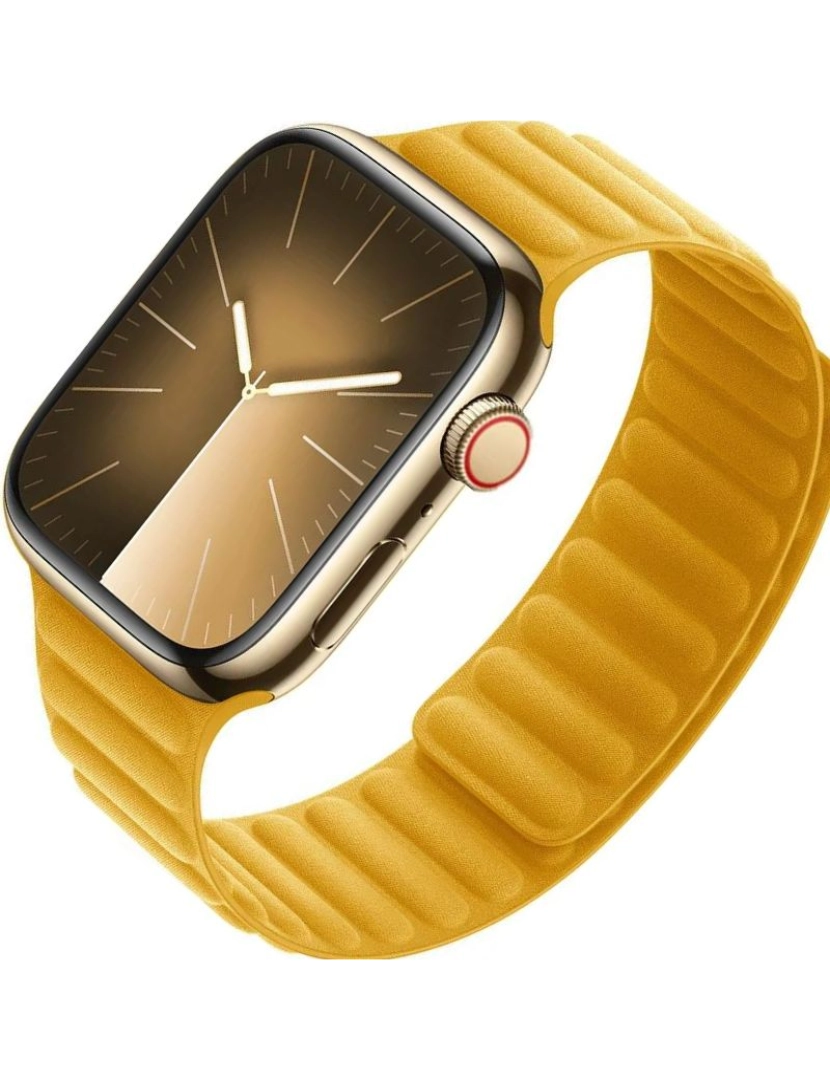 imagem de Bracelete elos magnética em tecido para Apple Watch Series 5 40mm Amarelo2