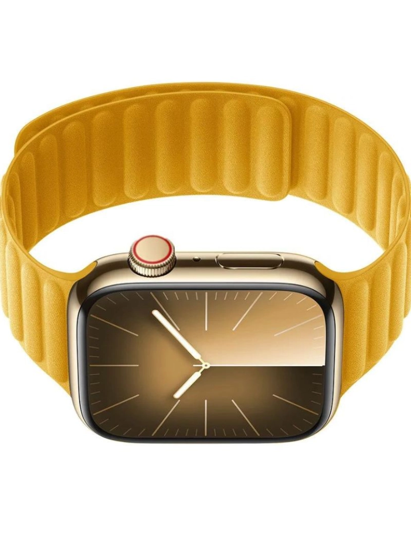 imagem de Bracelete elos magnética em tecido para Apple Watch Series 5 40mm Amarelo3