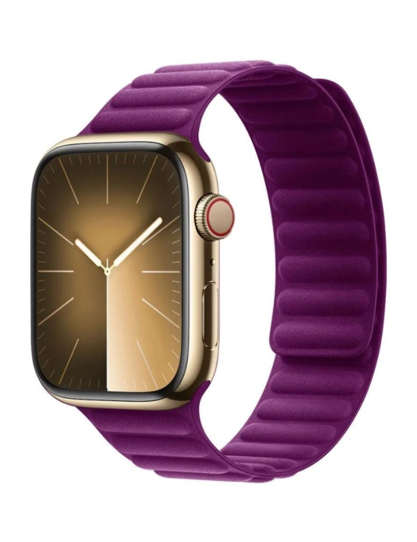 Antiimpacto! - Bracelete elos magnética em tecido para Apple Watch Series 4 40mm Roxo