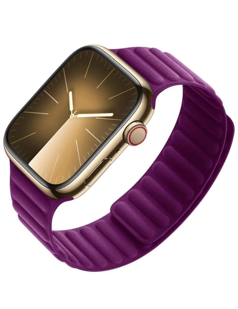 imagem de Bracelete elos magnética em tecido para Apple Watch Series 4 40mm Roxo2