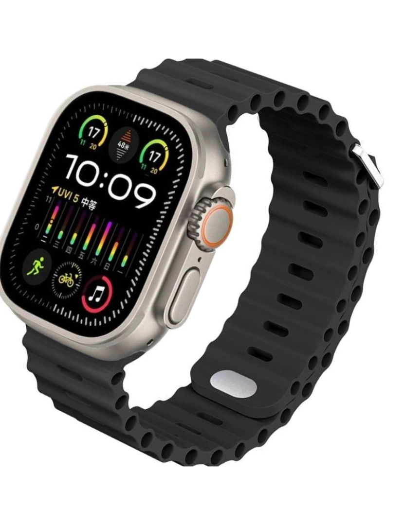 imagem de Bracelete Ocean Waves para Apple Watch Series 3 38mm Preto2