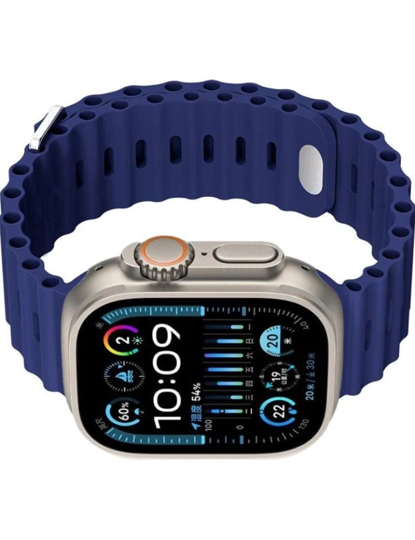 imagem de Bracelete Ocean Waves para Apple Watch Series 5 40mm Azul Meia-Noite3