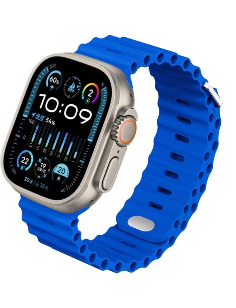 imagem de Bracelete Ocean Waves para Apple Watch Series 3 38mm Azul Royal2