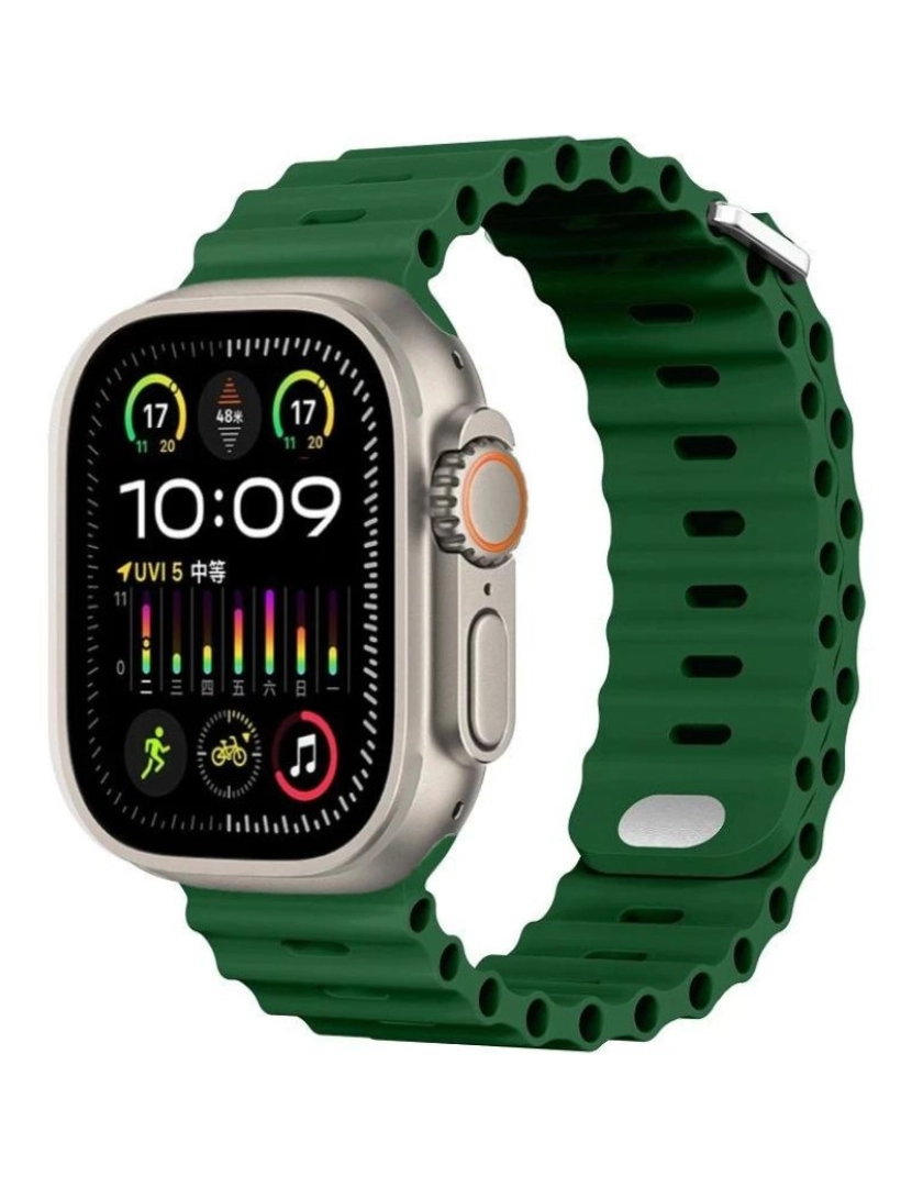 Antiimpacto! - Bracelete Ocean Waves para Apple Watch Series 3 38mm Verde