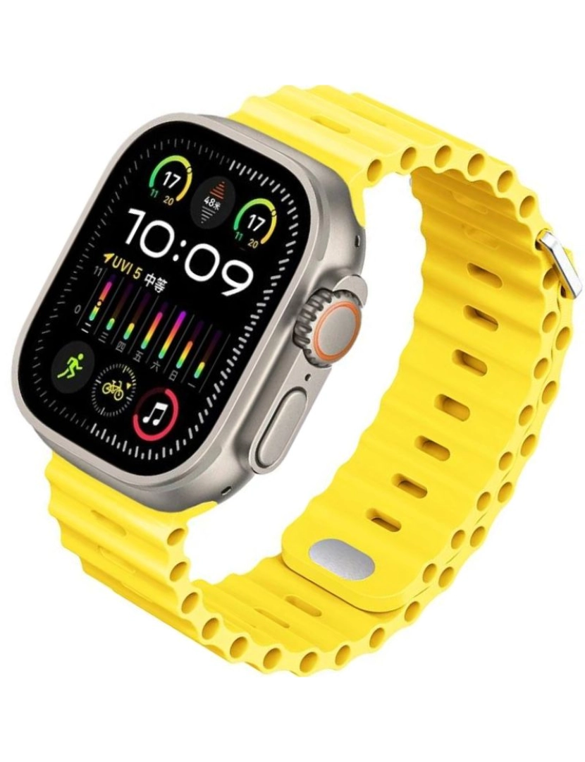 imagem de Bracelete Ocean Waves para Apple Watch Series 3 38mm Amarelo2