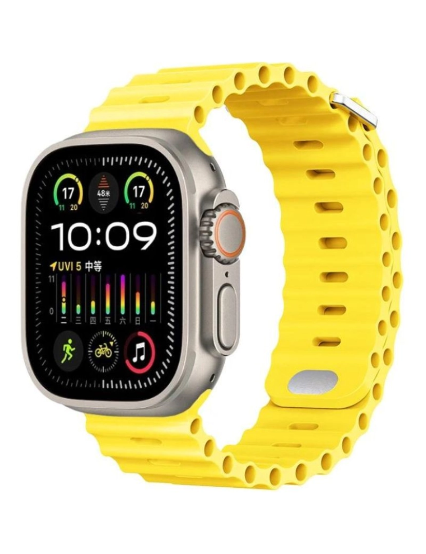 imagem de Bracelete Ocean Waves para Apple Watch Series 7 41mm Amarelo1