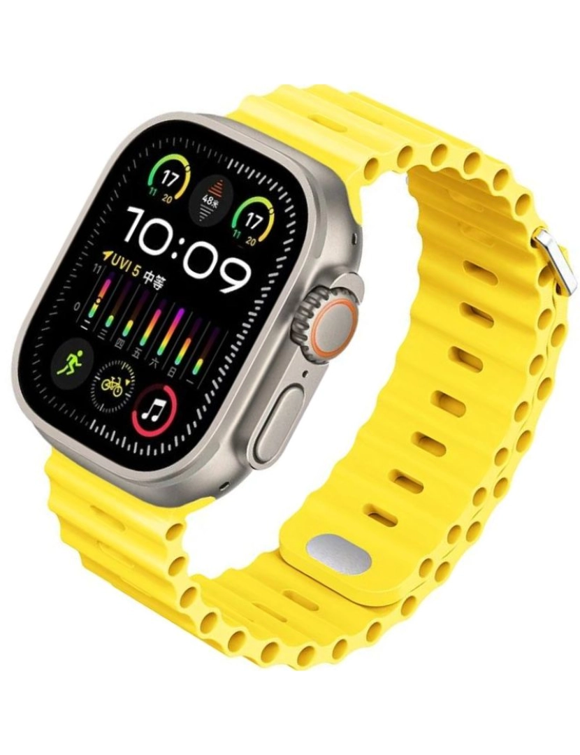 imagem de Bracelete Ocean Waves para Apple Watch Series 7 41mm Amarelo2
