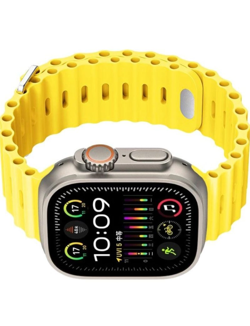 imagem de Bracelete Ocean Waves para Apple Watch Series 7 41mm Amarelo3