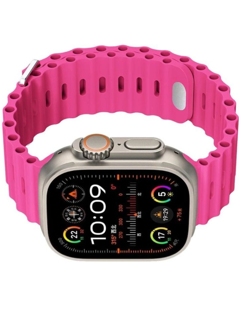 imagem de Bracelete Ocean Waves para Apple Watch Series 7 41mm Rosa Pink3