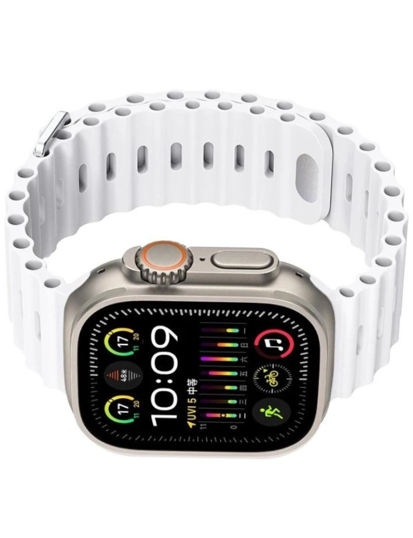 imagem de Bracelete Ocean Waves para Apple Watch Series 8 41mm Branco3