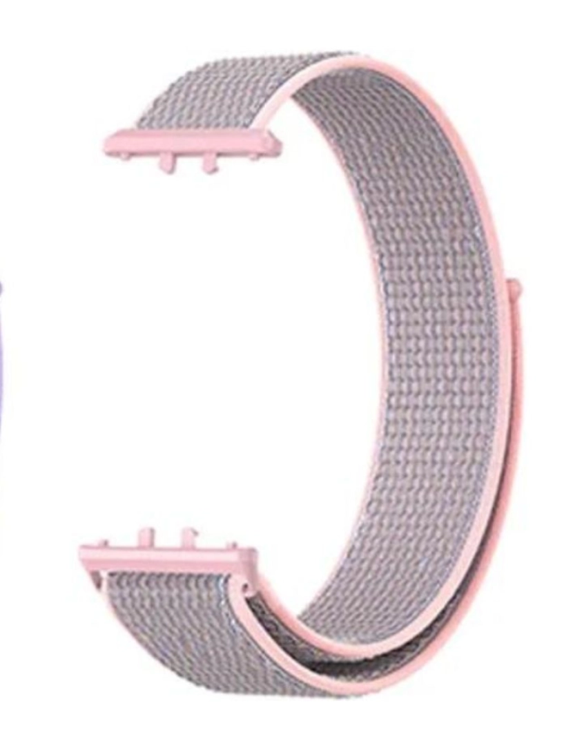 imagem de Bracelete em tecido nylon desportivo para Samsung Galaxy Fit 3 Rosa Claro3