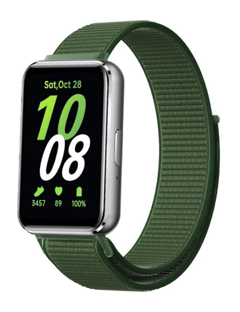 imagem de Bracelete em tecido nylon desportivo para Samsung Galaxy Fit 3 Verde1