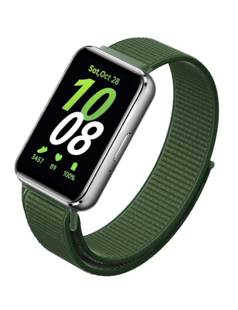 imagem de Bracelete em tecido nylon desportivo para Samsung Galaxy Fit 3 Verde2