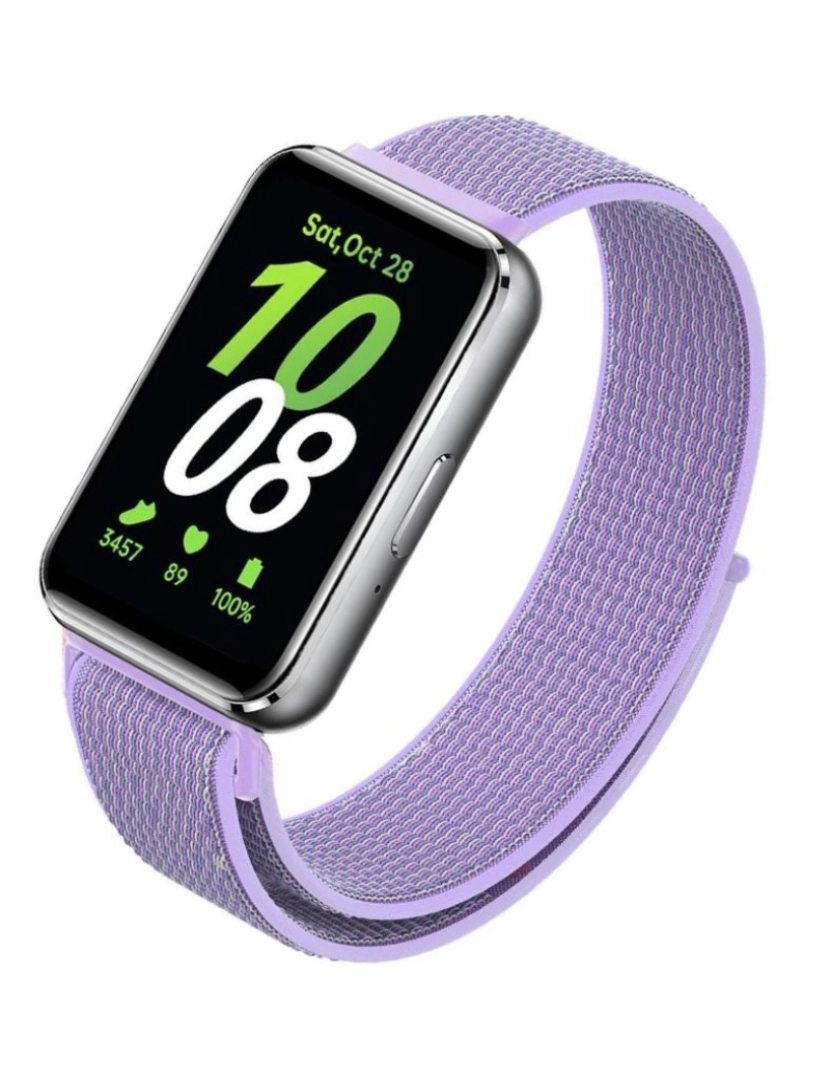 imagem de Bracelete em tecido nylon desportivo para Samsung Galaxy Fit 3 Roxo2