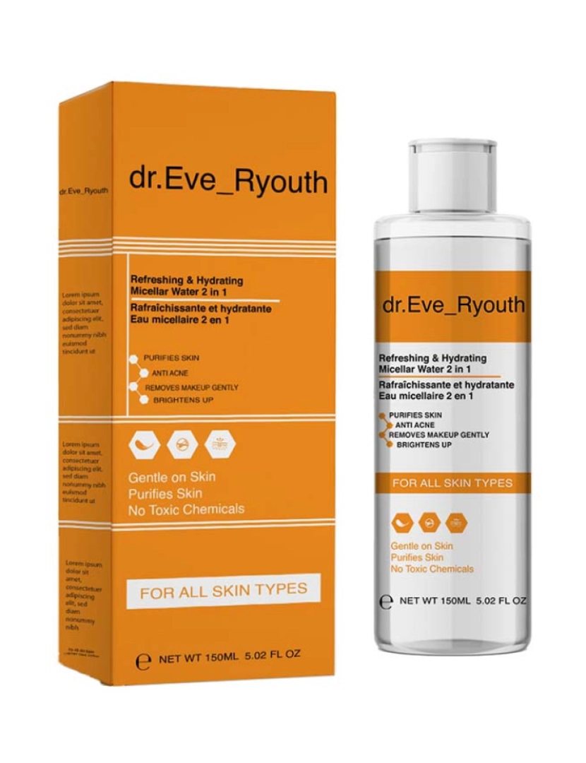 Dr. Eve Ryouth - Água Micelar Refrescante e Hidratante 2 em 1 150ML