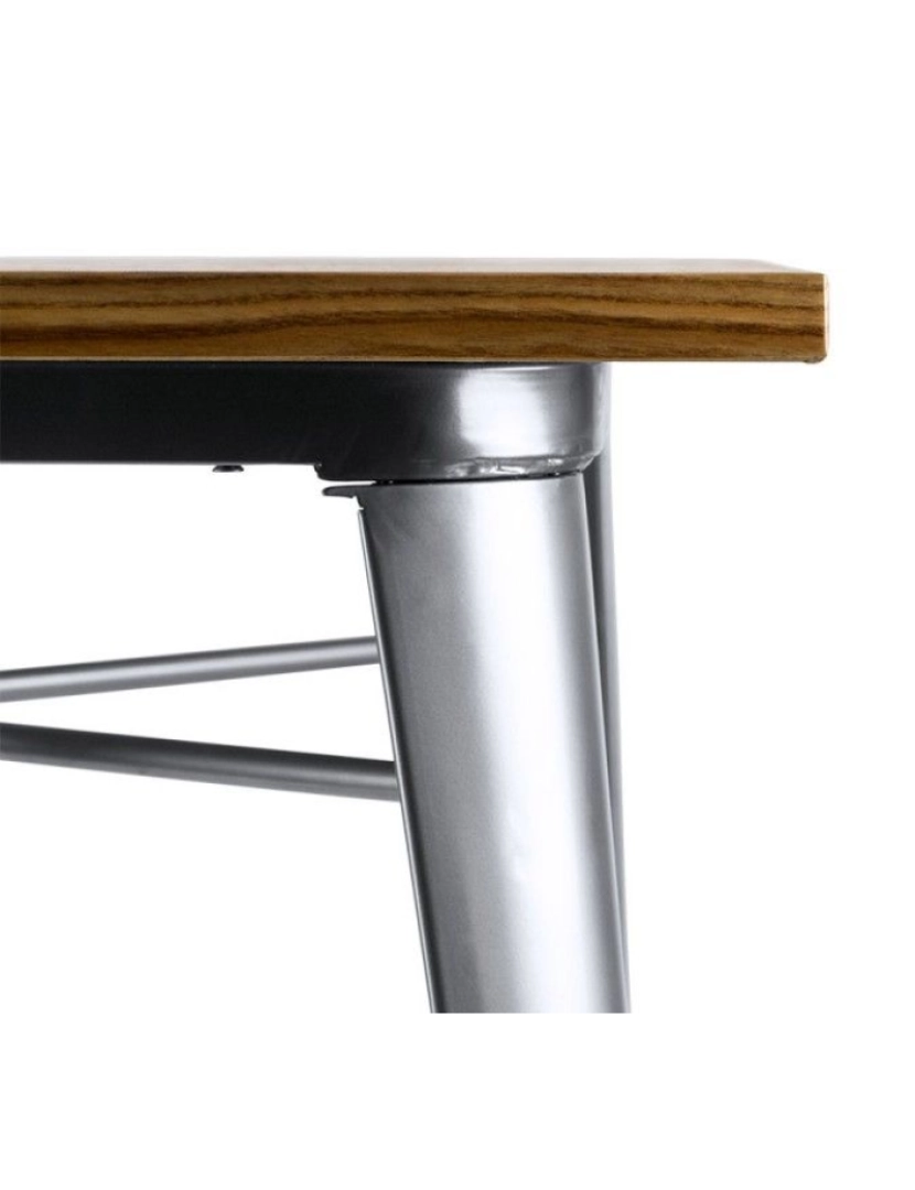 imagem de Mesa Torix Quadrada Madeira Natural 70 cm - Cinza3