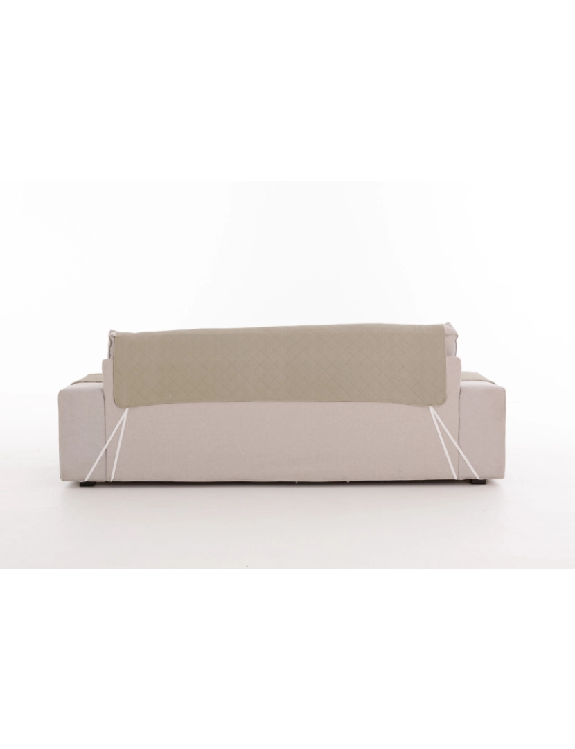 imagem de Capa sofa chaise longue reversible Michelle - Tamanho 200 cm na cor C/01 (Bege)4