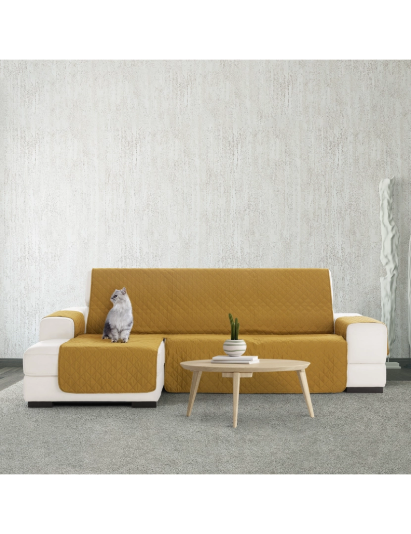 imagem de Capa sofa chaise longue reversible Michelle - Tamanho 200 cm na cor C/05 (Mostarda)9