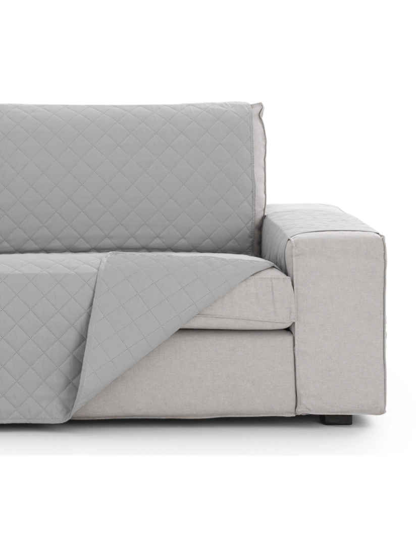 imagem de Capa sofa chaise longue reversible Michelle - Tamanho 200 cm na cor C/06 (Cinzento)3