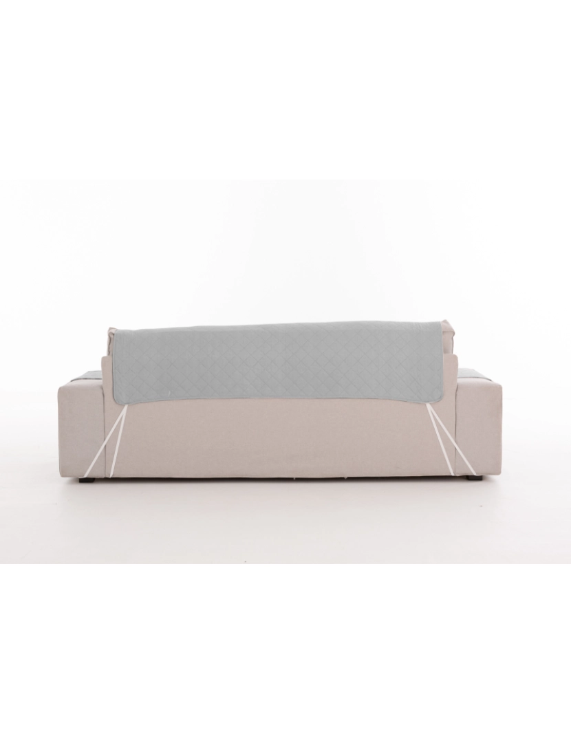 imagem de Capa sofa chaise longue reversible Michelle - Tamanho 200 cm na cor C/06 (Cinzento)4