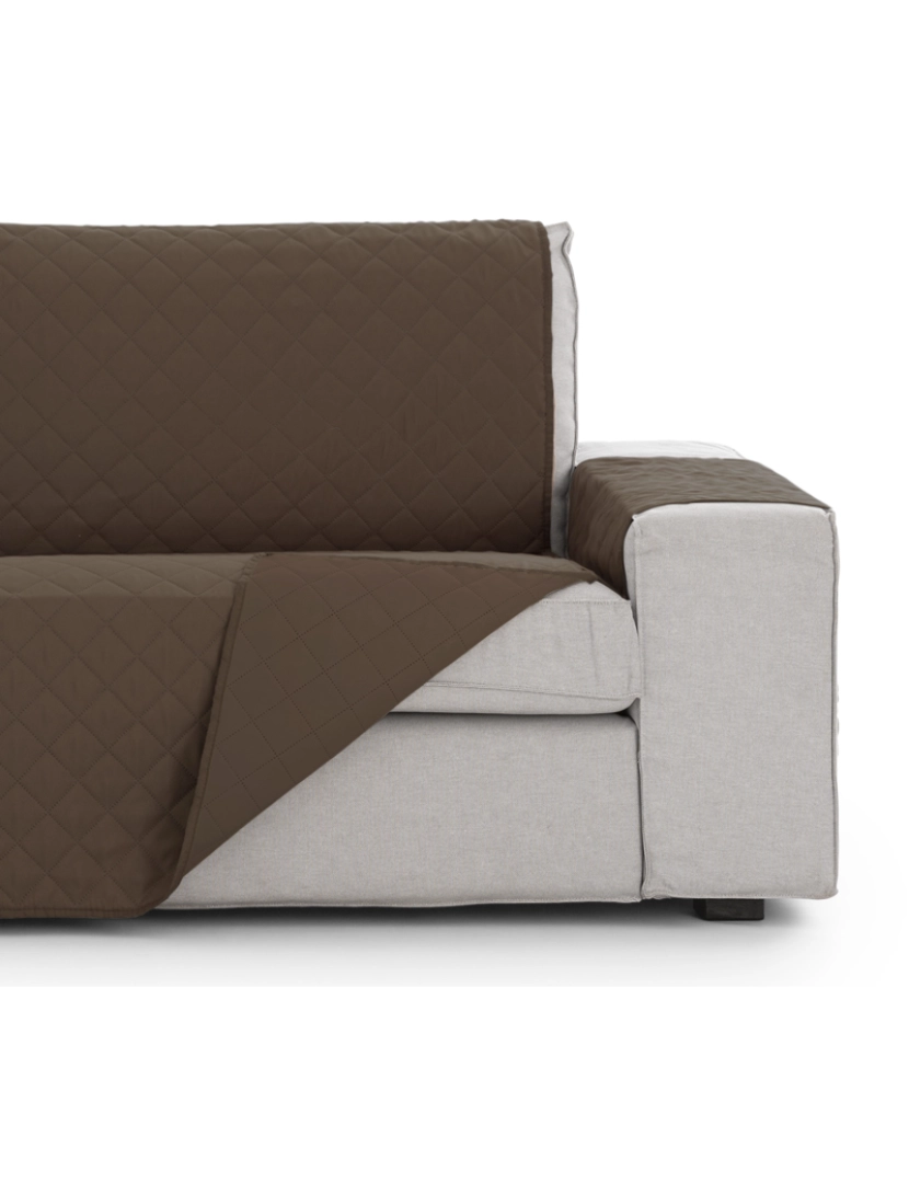 imagem de Capa sofa chaise longue reversible Michelle - Tamanho 200 cm na cor C/07 (Castanho)3