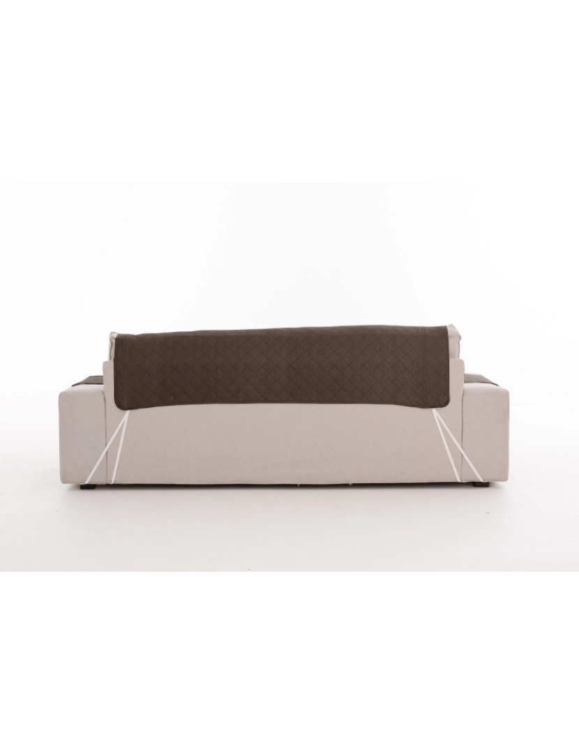 imagem de Capa sofa chaise longue reversible Michelle - Tamanho 200 cm na cor C/07 (Castanho)4