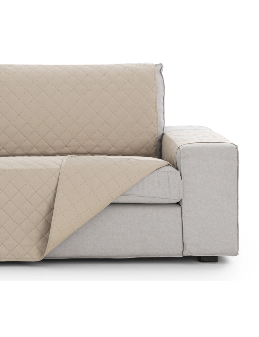 imagem de Capa sofa chaise longue relax assento rebatível Michelle - Tamanho 200 cm na cor C/00 (Marfim)3