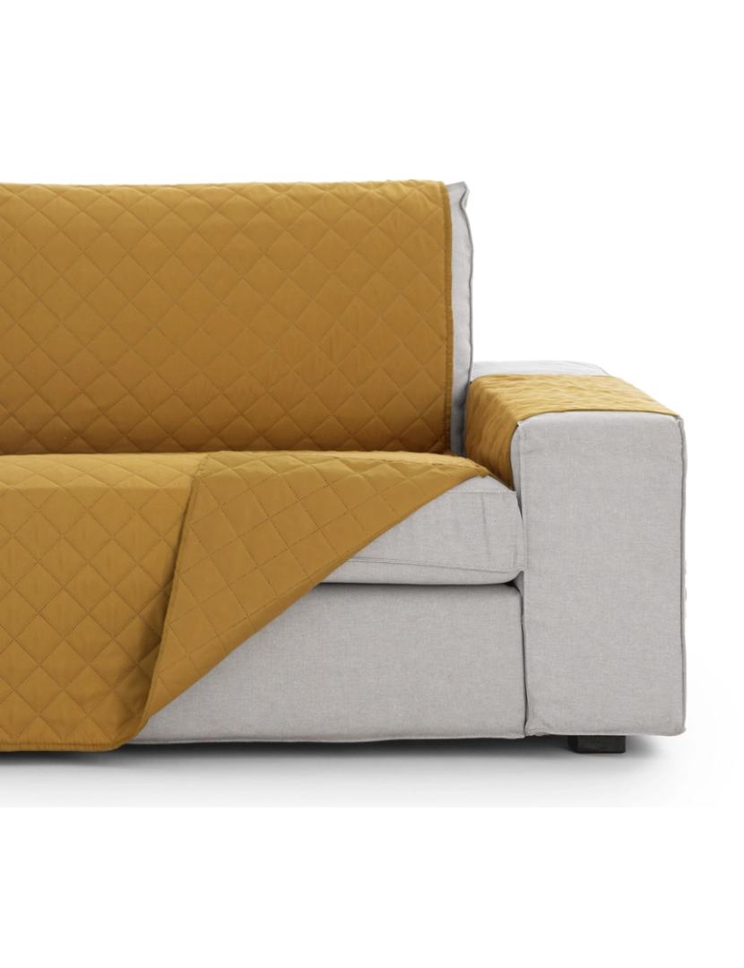 imagem de Capa sofa chaise longue relax assento rebatível Michelle - Tamanho 200 cm na cor C/05 (Mostarda)3