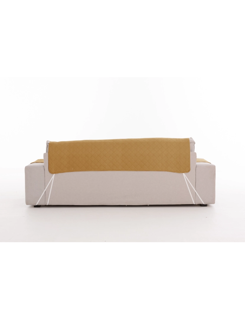 imagem de Capa sofa chaise longue relax assento rebatível Michelle - Tamanho 200 cm na cor C/05 (Mostarda)4