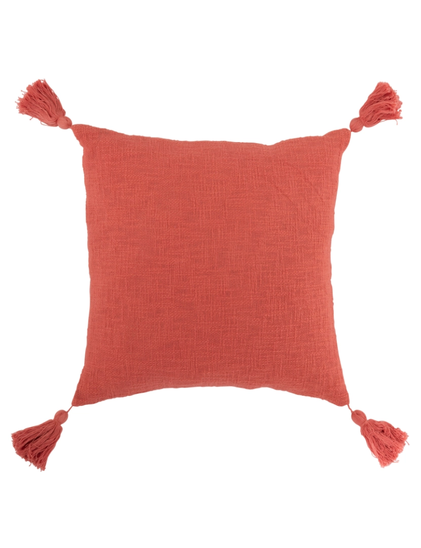 imagem de J-Line almofada de crochê bombas de algodão rosa1