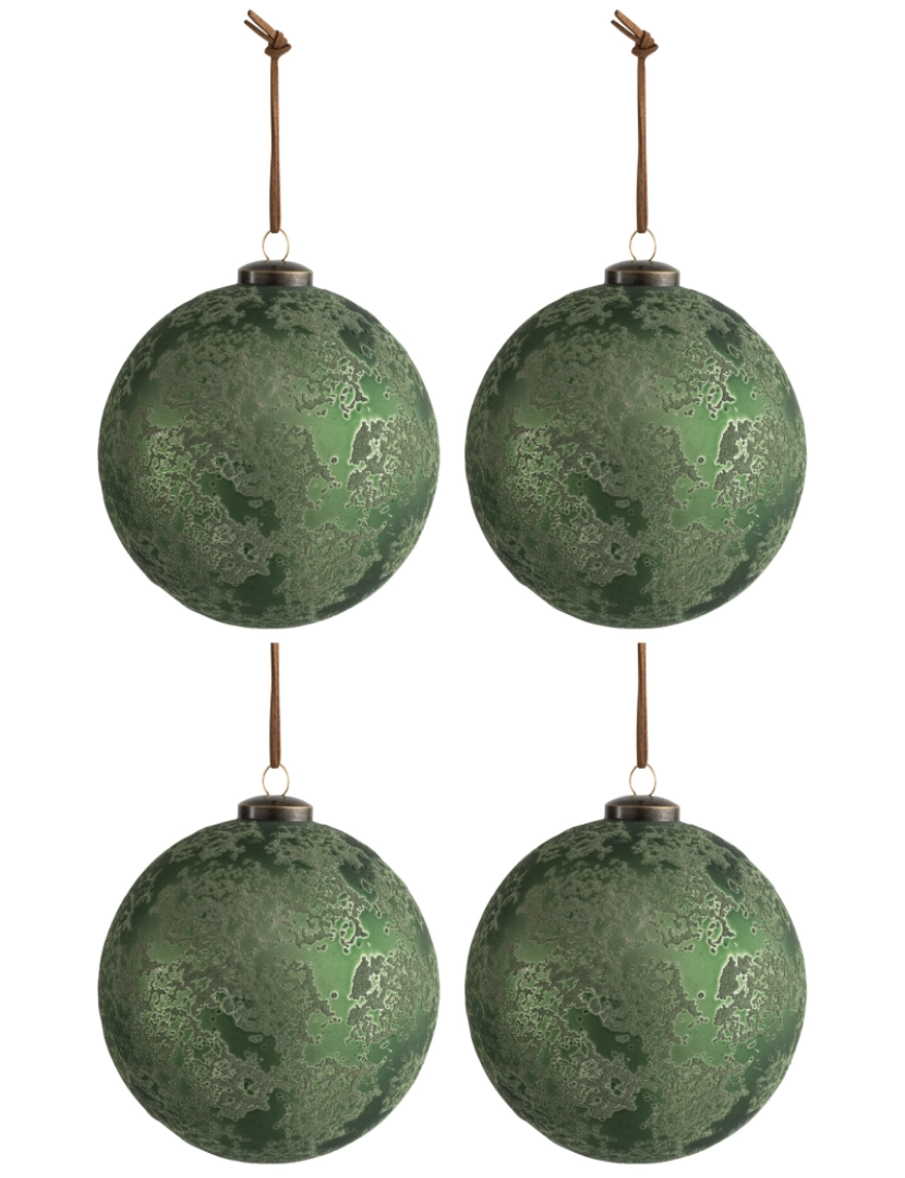J-Line - Caixa J-Line de 6 bola de Natal antigo verde vif grande