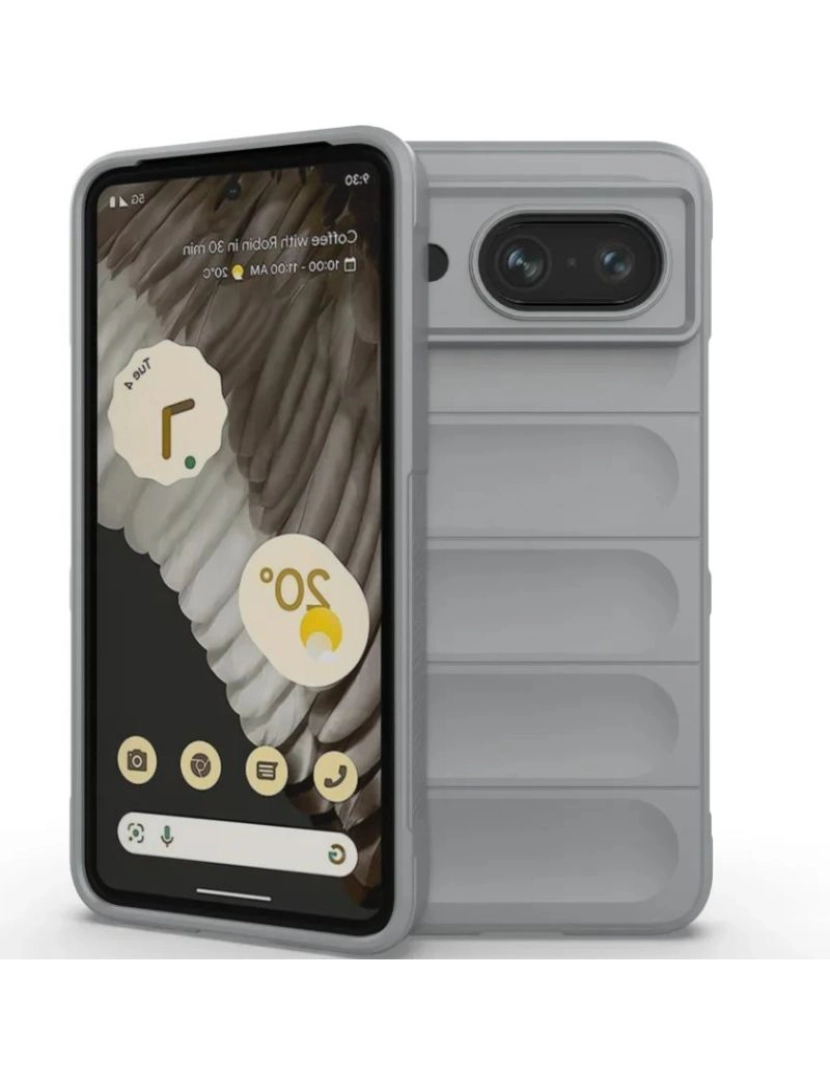 imagem de Capa bunker para Google Pixel 6A Cinzento claro2