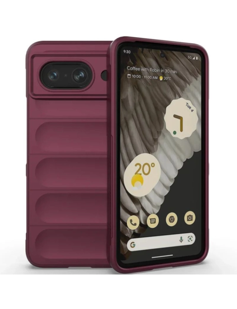 Antiimpacto! - Capa bunker para Google Pixel 6A Vinho