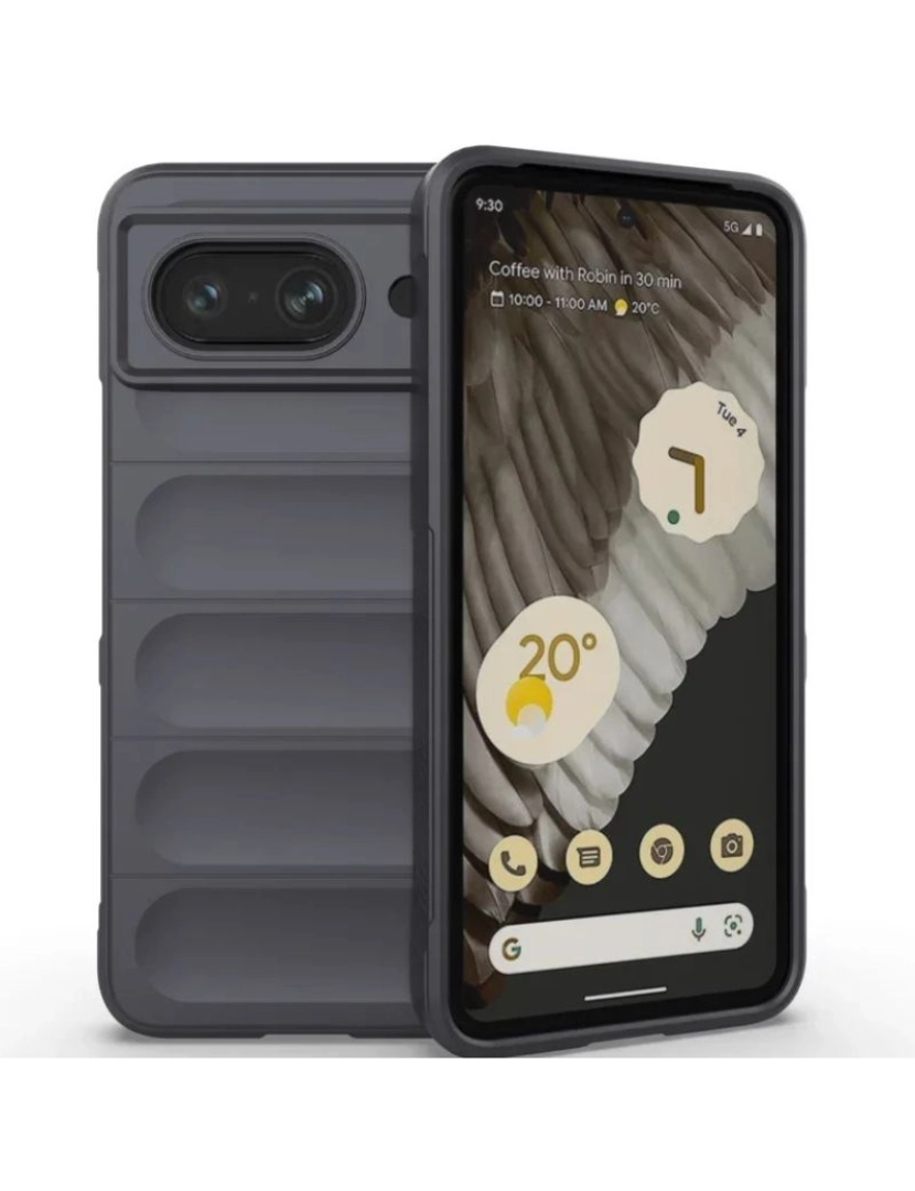 Antiimpacto! - Capa bunker para Google Pixel 6A Cinza Escuro