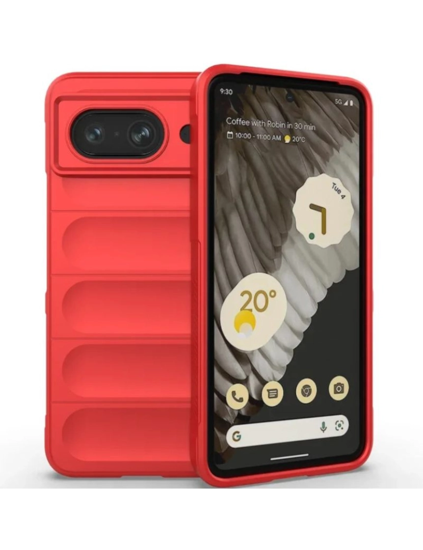 Antiimpacto! - Capa bunker para Google Pixel 6A Vermelho