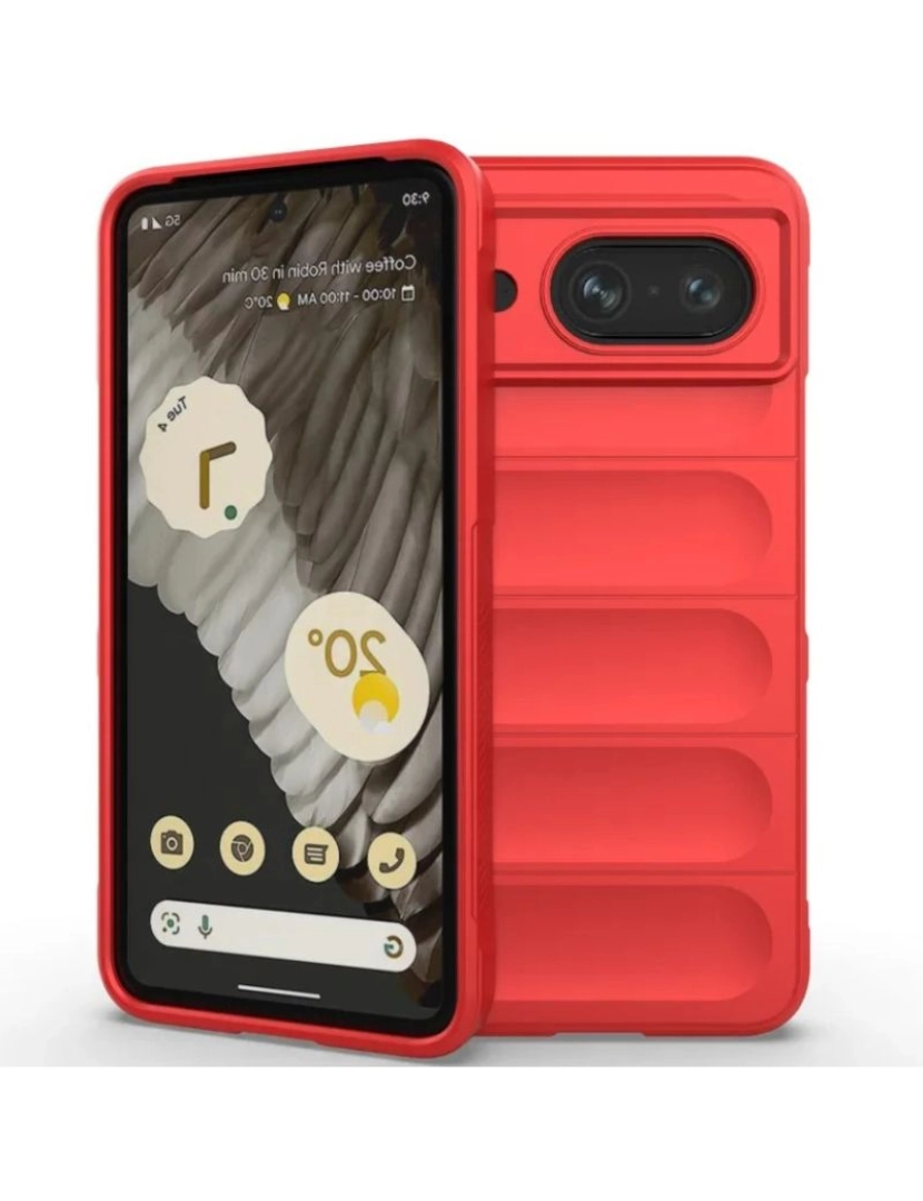 imagem de Capa bunker para Google Pixel 6A Vermelho2