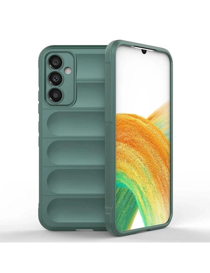 imagem de Capa bunker para Samsung Galaxy A12 Verde1