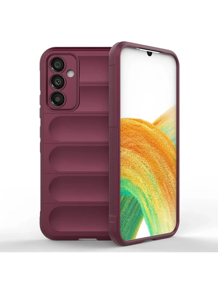 imagem de Capa bunker para Samsung Galaxy A05s Vinho1