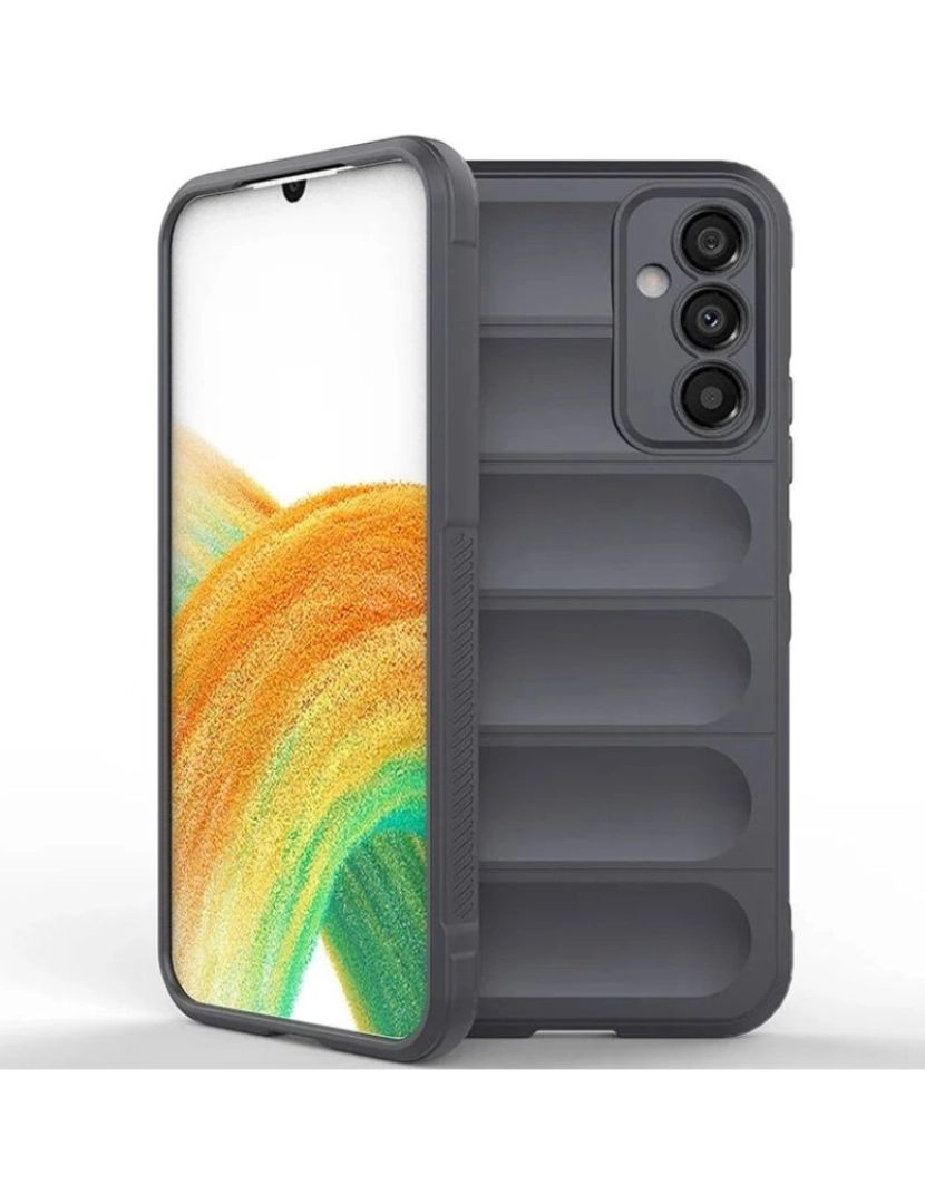 imagem de Capa bunker para Samsung Galaxy A04s Cinzento2